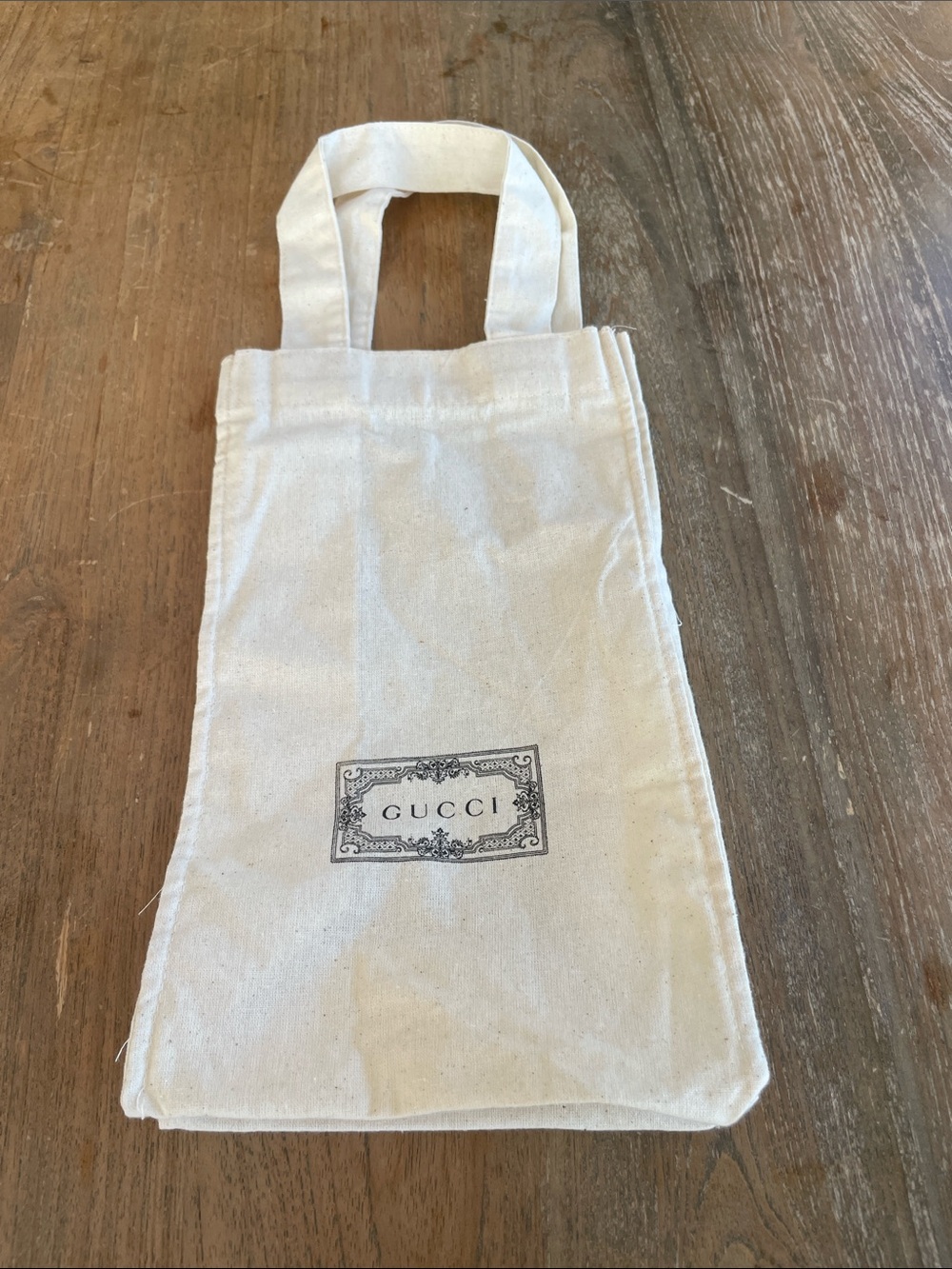 Gucci natural cotton gift bag dust bag